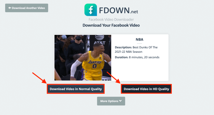 How to save a video from facebook guide, picking quality.