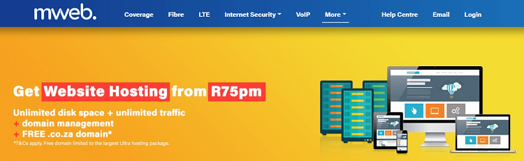 Mweb is a South African ISP that also offers hosting services to its customers.
