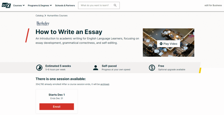 Online Writing Course, How to Write an Essay.
