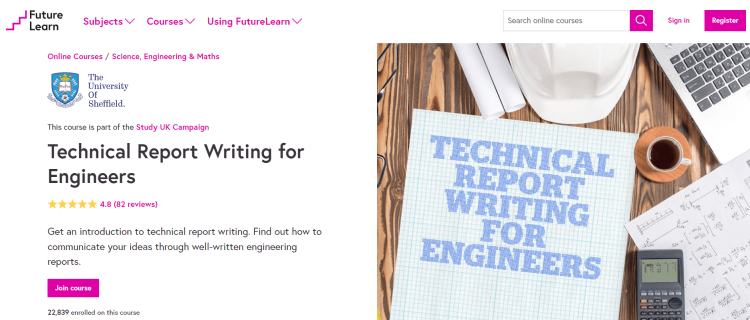 Online Writing Course, Technical Report Writing for Engineers.