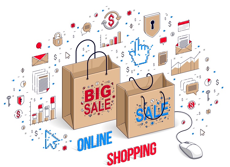 People look for online shopping statistics, trends and facts.
