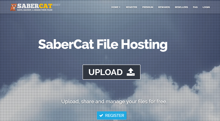 SaberCatHost is a popular file hosting service that offers the opportunity to create a free account and upload data to a cloud with no hassle.