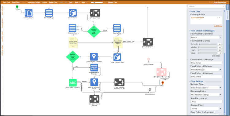 Time management app, Workflow UI.