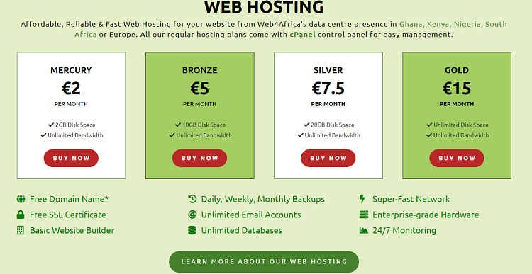 Web4Africa is an African domain registrar and web hosting provider founded in 2002.