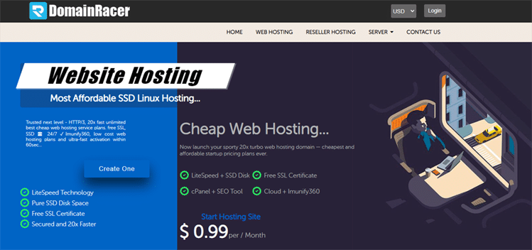 domainracer best web hosting provider
