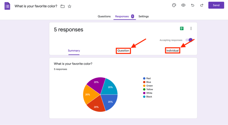 How to find answers on google form guide, downloading the answers.