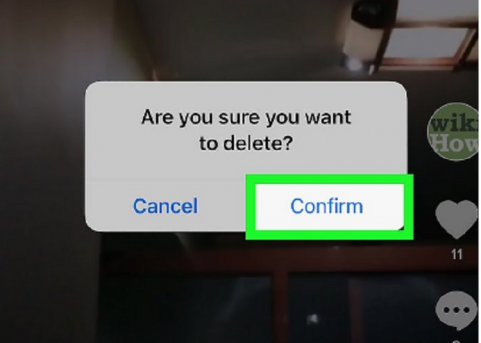 To confirm your deletion, tap ‘Delete’ or ‘Confirm’ in the pop-up window.