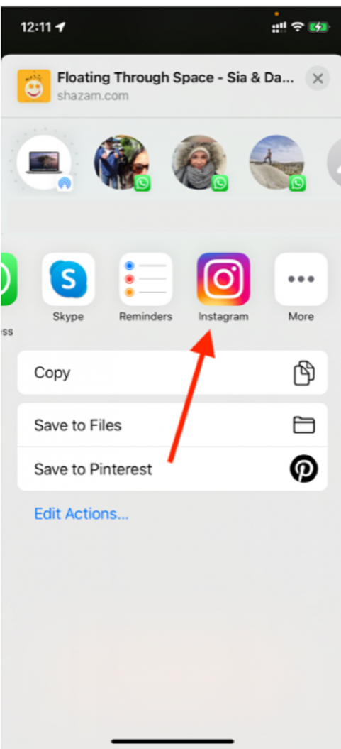 Find where you see the icons for your apps and scroll to the left until you see the Instagram logo.