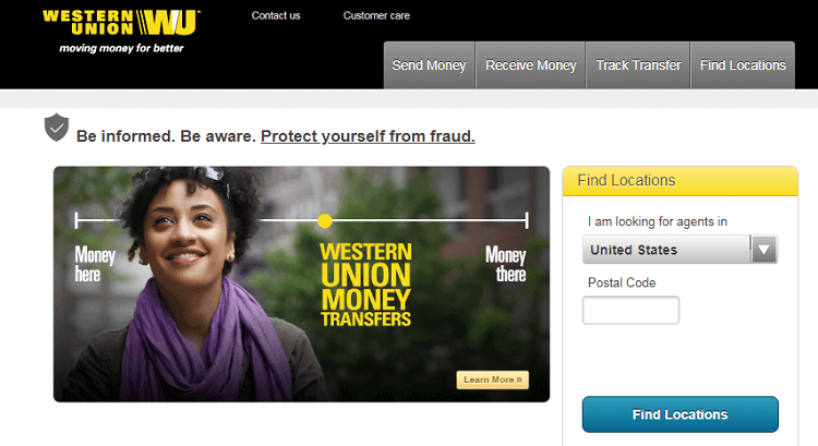 Western Union is a company that offers money transfer services both online and from more than 500,000 worldwide locations.
