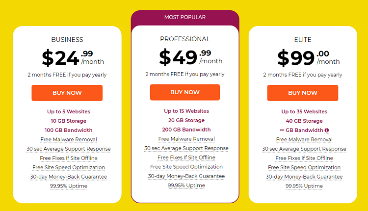 WPX currently offers three paid plans.