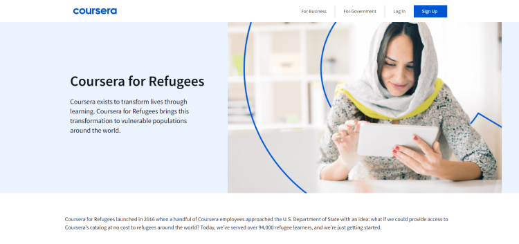 Coursera for Refugees.Free online courses.