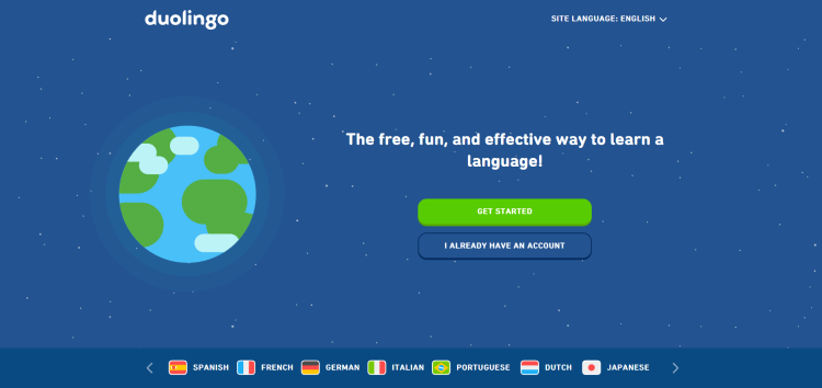 Duolingo.Free online courses.