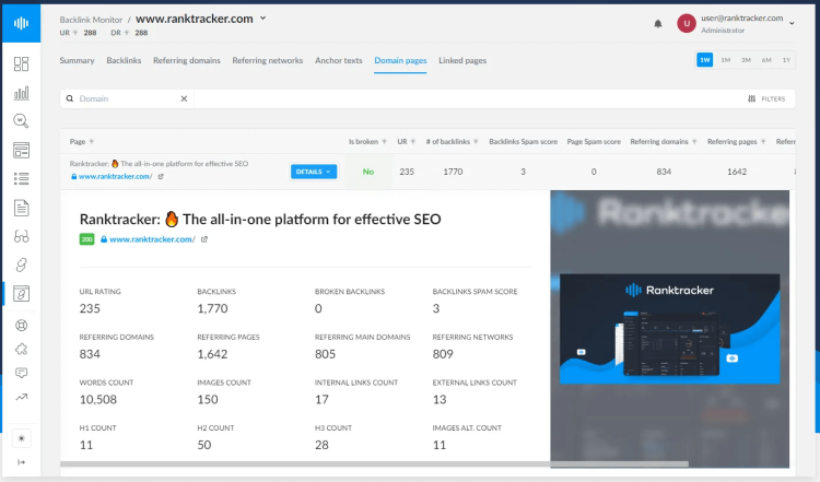 RankTracker Review: Backlink Checker