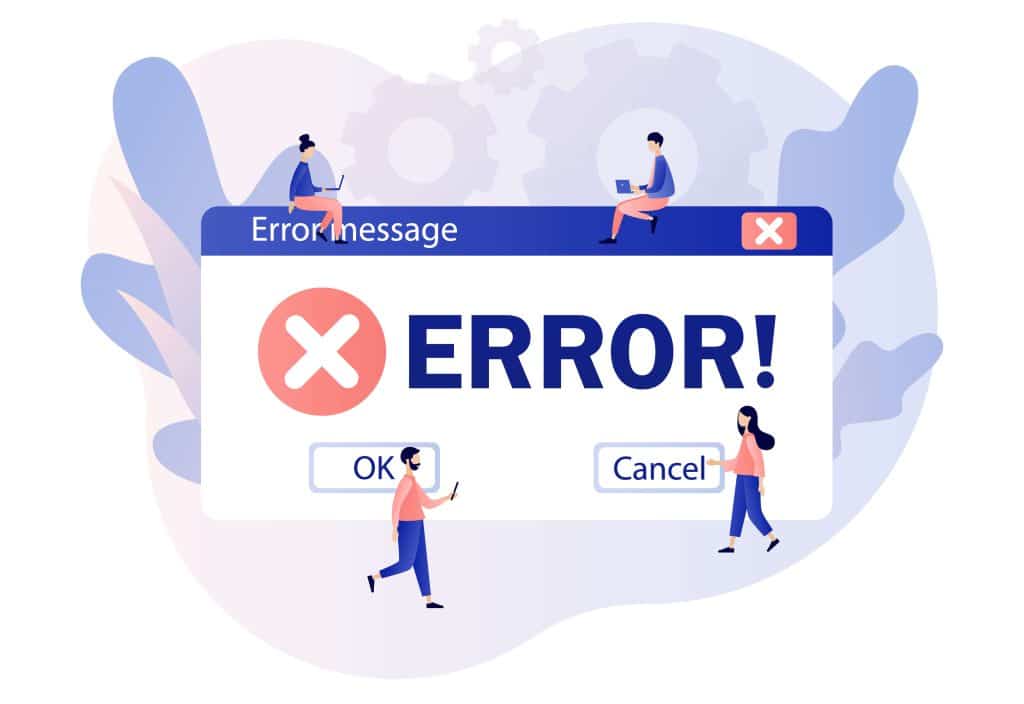 Fake error message text copy and paste, error warning window.