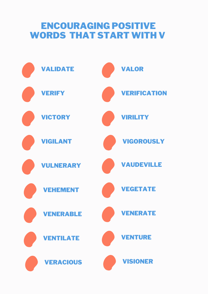 Positive Words That Start With V to Encourage Someone