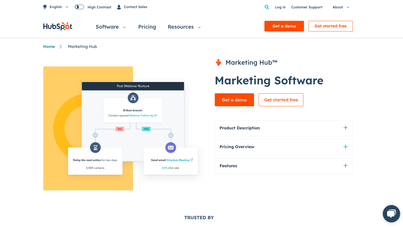 Hubspot Marketing Hub Account-Based Web and Content Experiences Software