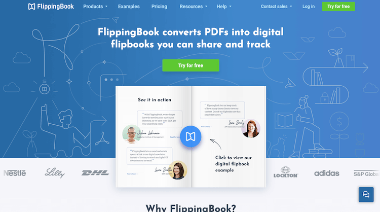 Flipping book Content Distribution Software