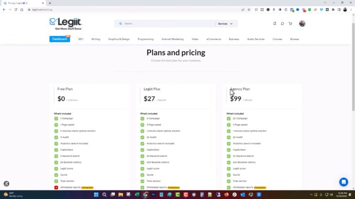 Legiit Plans and Pricing