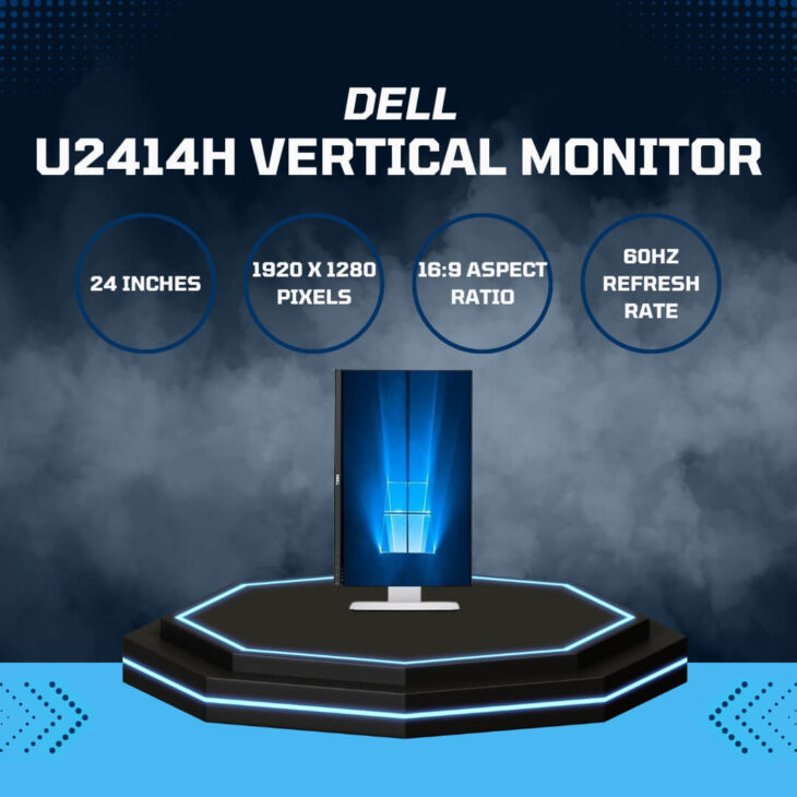 Dell U2414H Vertical Monitor