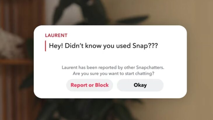 Expanded In-App Warnings on Snapchat