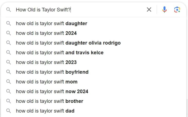 How Old is Taylor Swift - Google Question