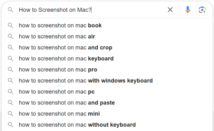 How to Screenshot on Mac - Question on Google