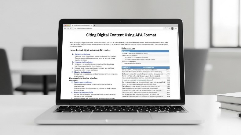 APA style guide for digital content citation