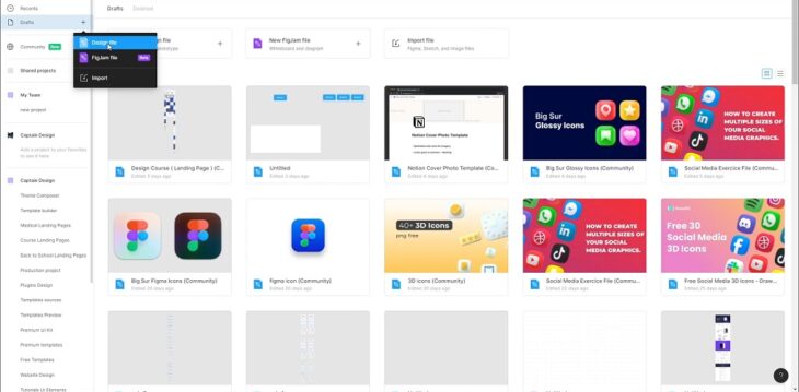 Create a New File in Figma