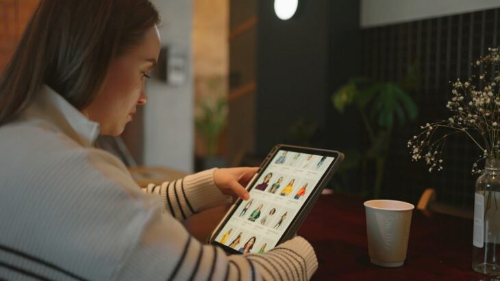Entrepreneur researching e-commerce opportunities on tablet