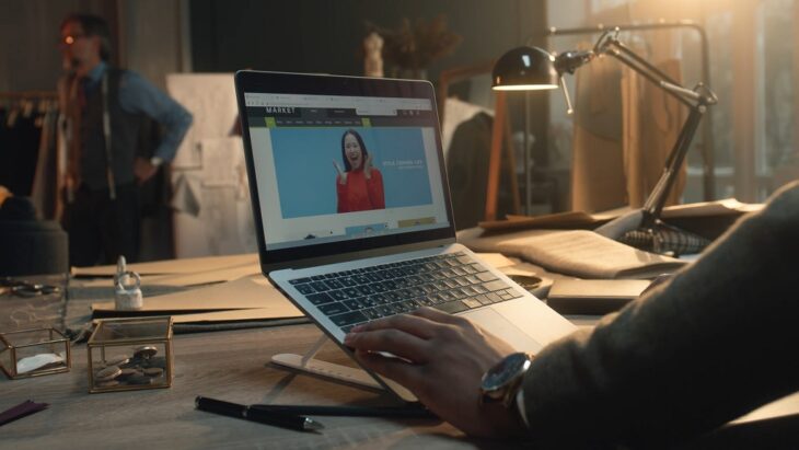 Small business owner browsing loyalty programs on a fashion e-commerce website