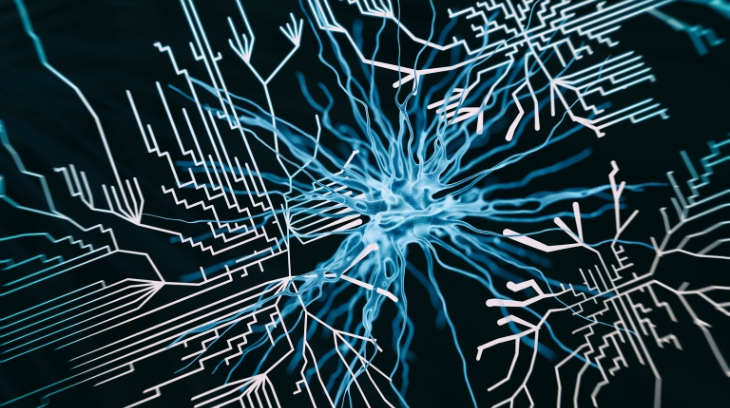 Abstract digital network lines representing scalable cloud and integrated platforms in finance