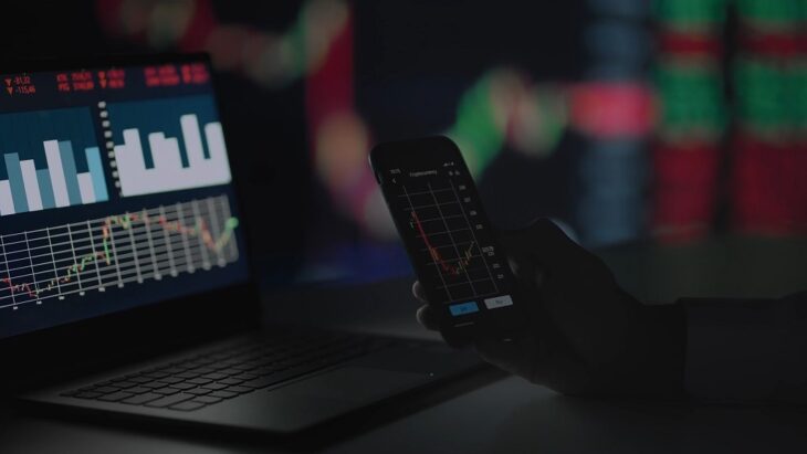 Chart with rapid price swings in real time