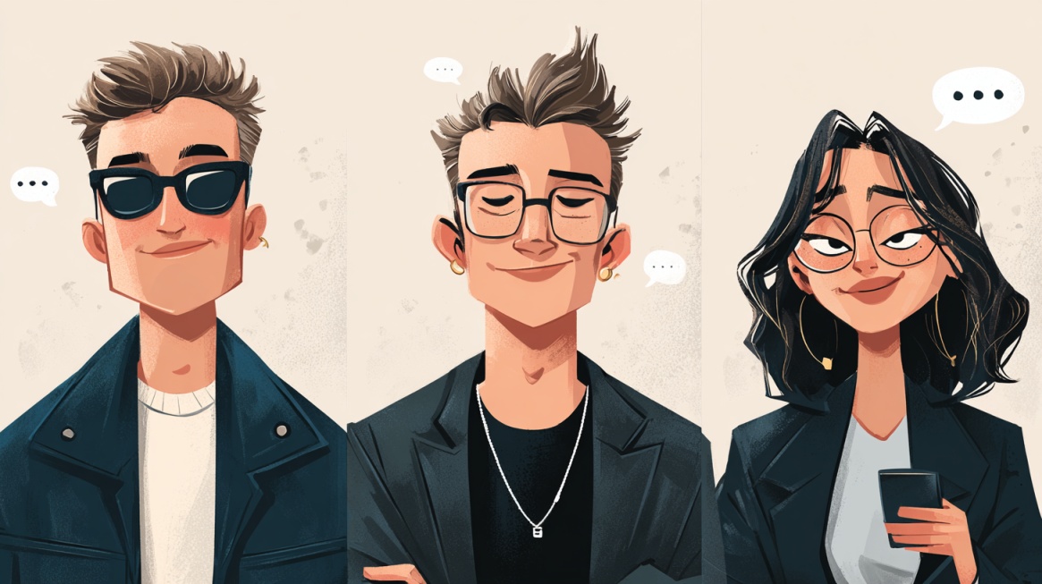 Illustration of diverse modern content creators representing micro and nano influencers engaging with their audiences