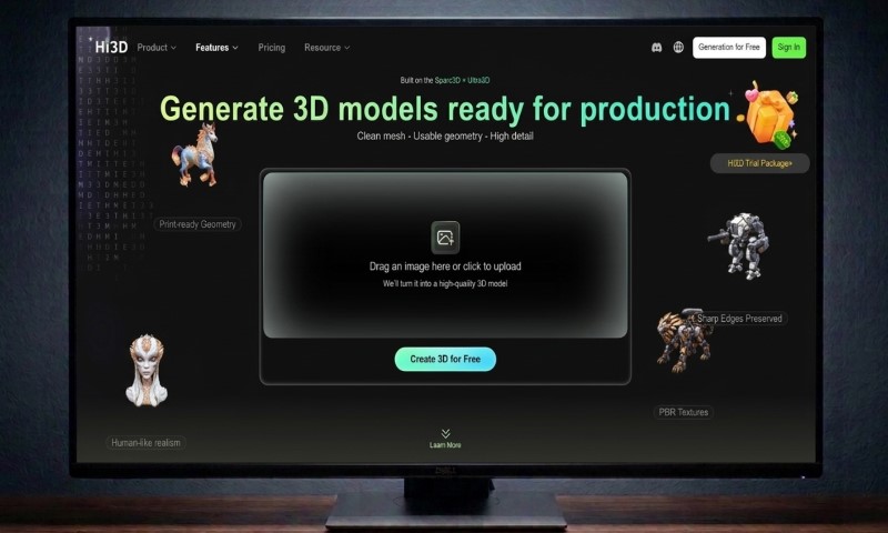 Best AI 3D Model Generators Hitem 3D