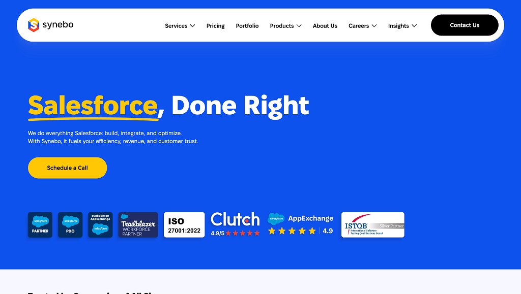 Synebo Salesforce consulting and Agentforce implementation services